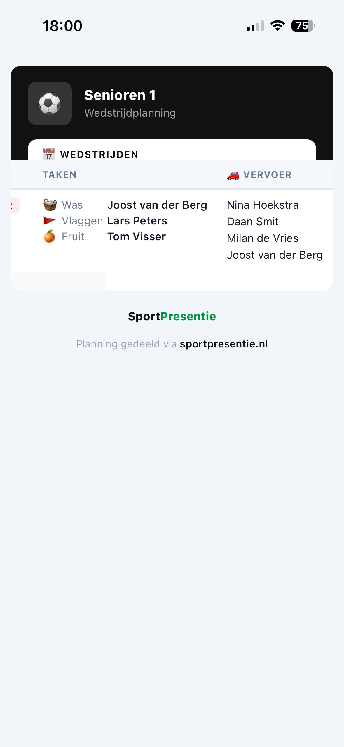 Planning delen met ouders